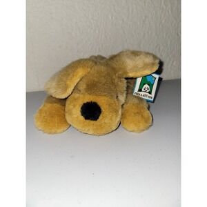 Vintage Peek A Boo Toys Brown Dog Puppy‎ Laying Down Stuffed Animal